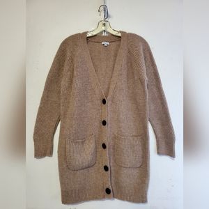 Splendid Size Small Button Down Brown Sweater 50% Wool 50% Nylon